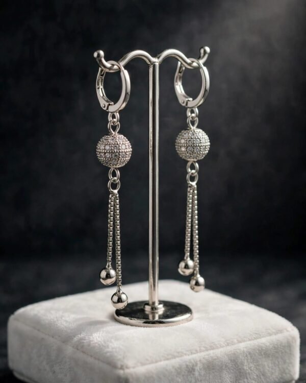 Elegant Silver-Tone Fashion Earrings from the shop