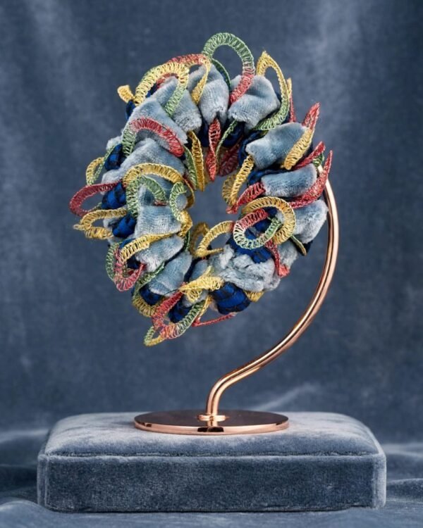 Velvet hair scrunchie for soft, hijab-friendly hair styling